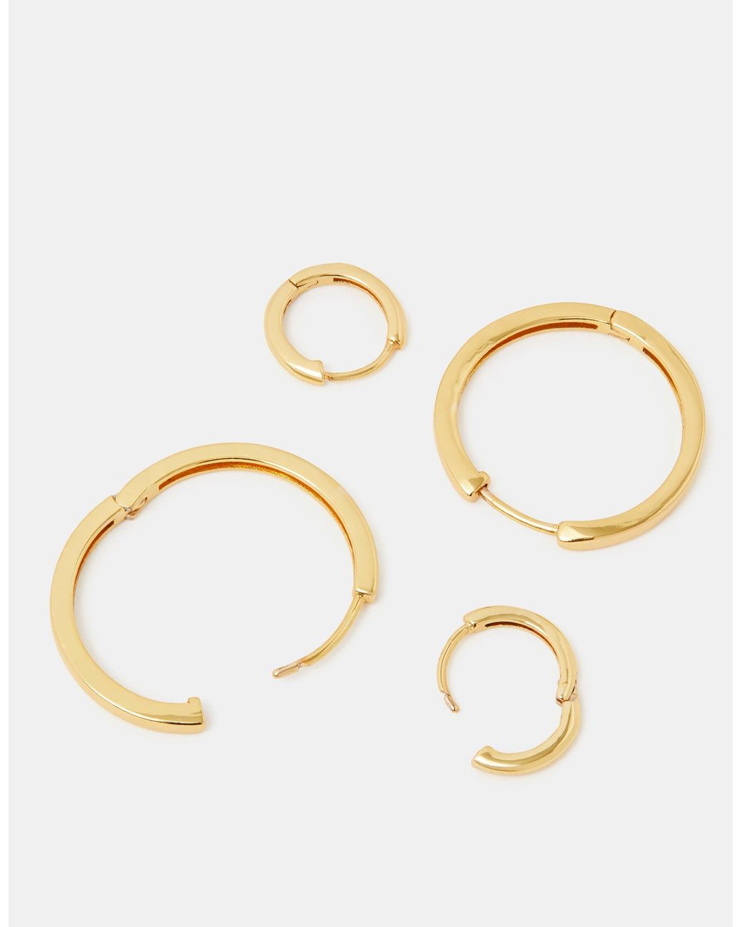 Accessorize Natural 2-Pack 14Ct-Plated Hoop Earrings