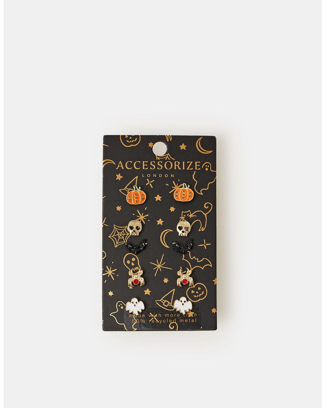 Accessorize White 5-Pack Halloween Stud Earrings