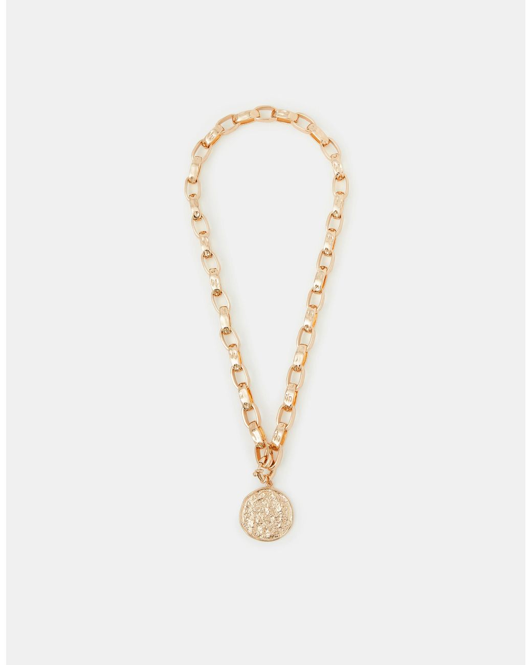 Accessorize White Molten Coin Pendant Necklace