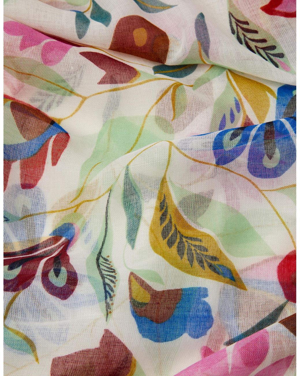 Accessorize White Lightweight Floral Print Scarf
