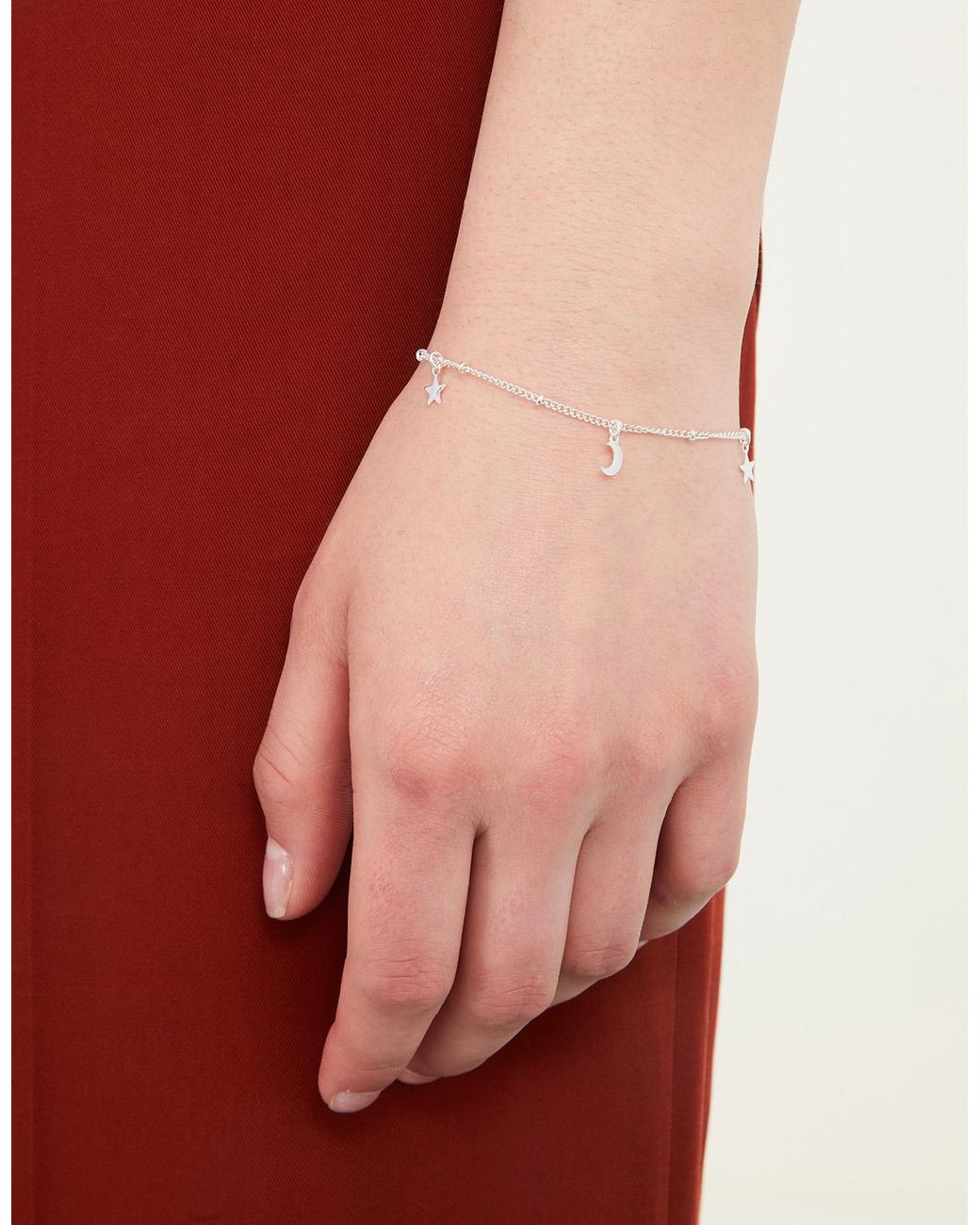 Accessorize Pink Stars And Moon Bracelet