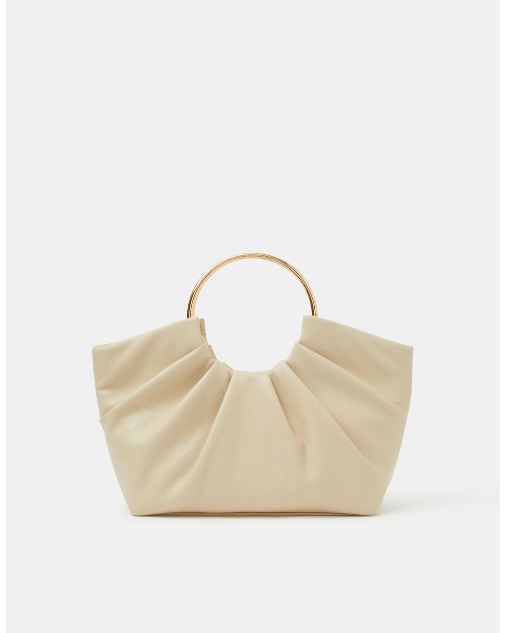 Accessorize Natural Ruched Ring Handheld Bag