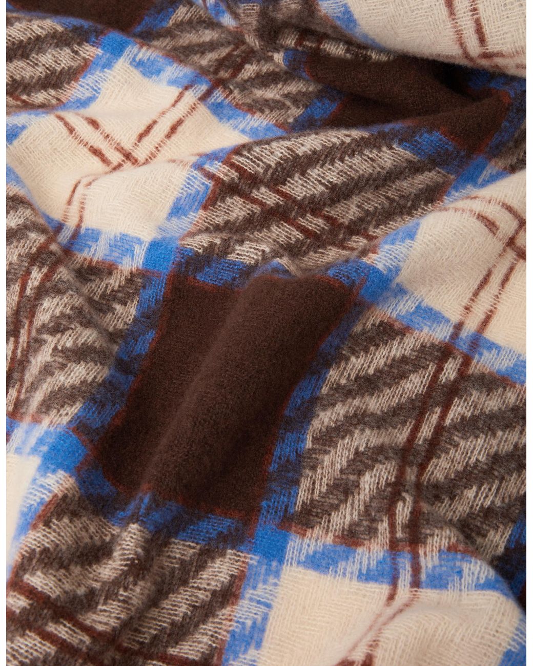 Accessorize White Check Print Blanket Scarf