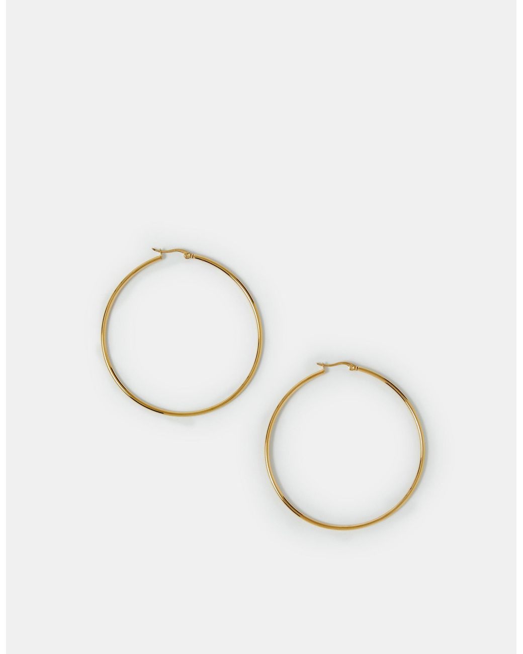 Accessorize Metallic Stainless Steel Hoop Earrings