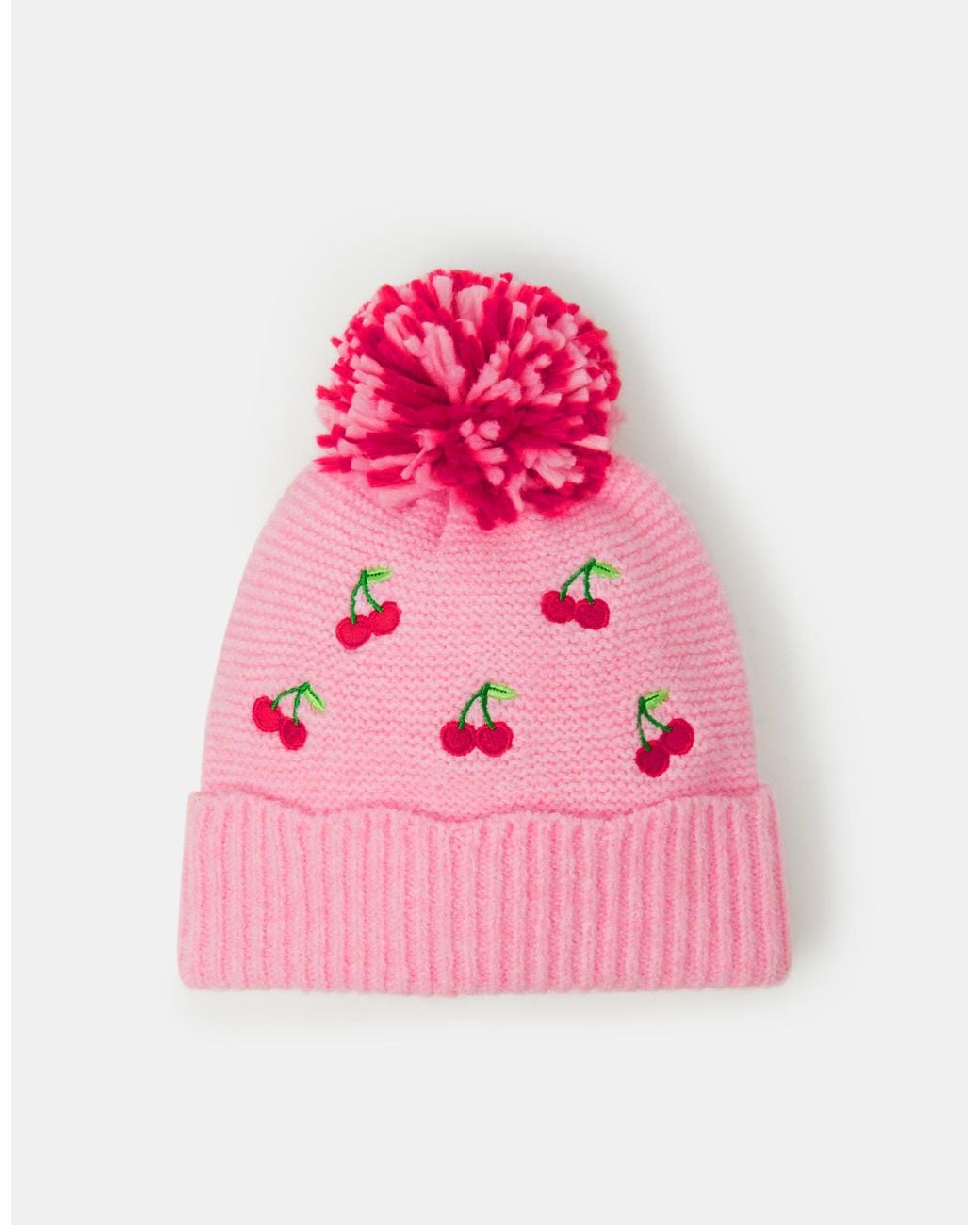 Accessorize Pink Cherry Bobble Hat