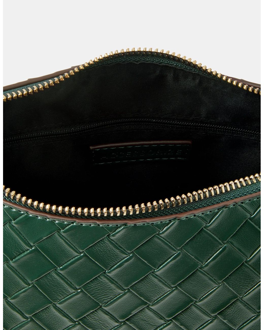 Accessorize Green Woven Crossbody Bag