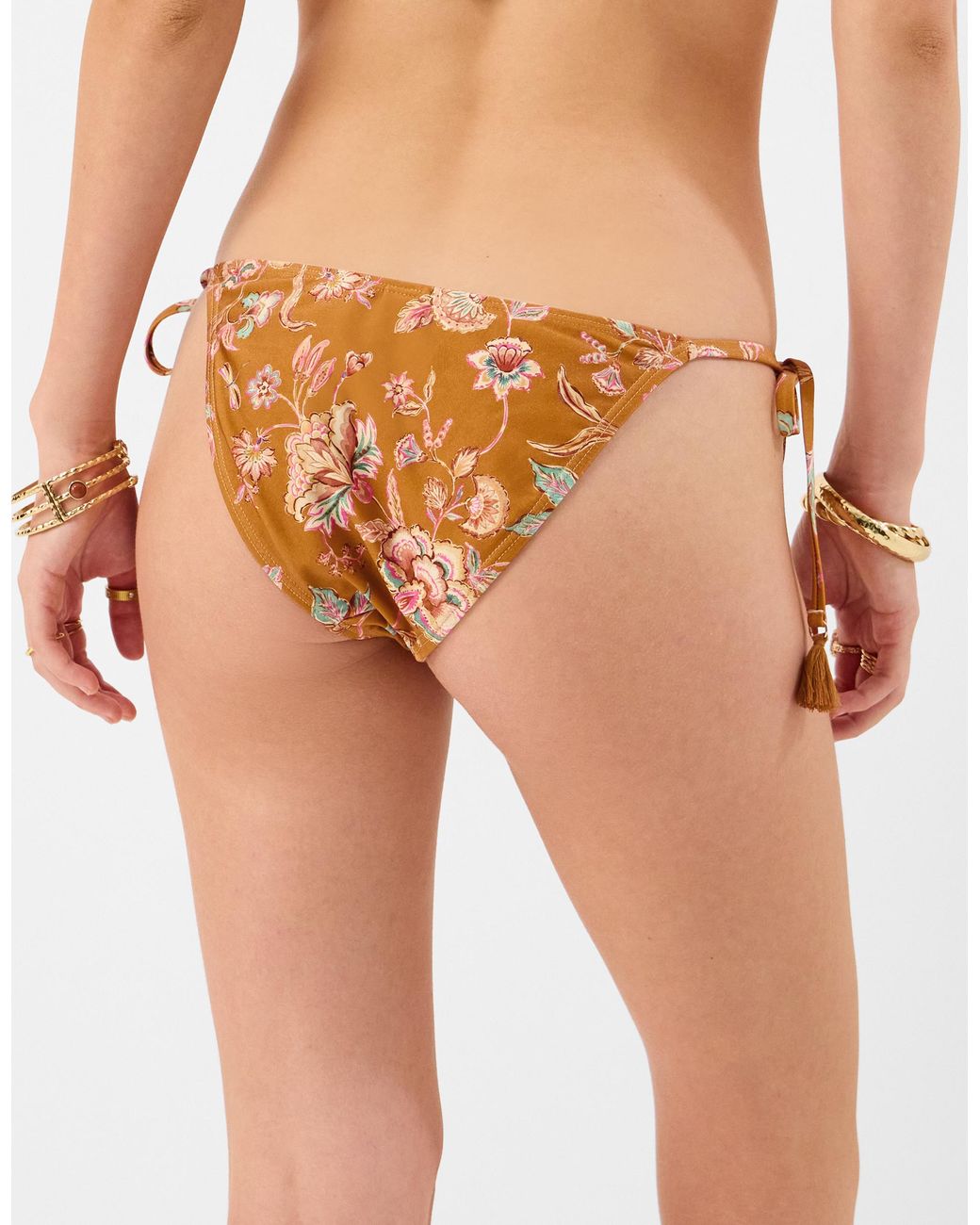Accessorize White Floral Print Tie Side Bikini Bottoms