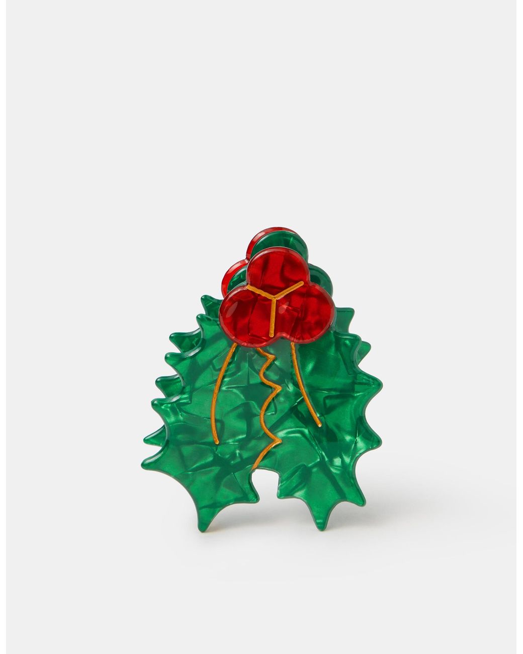 Accessorize Red Christmas Holly Claw Clip