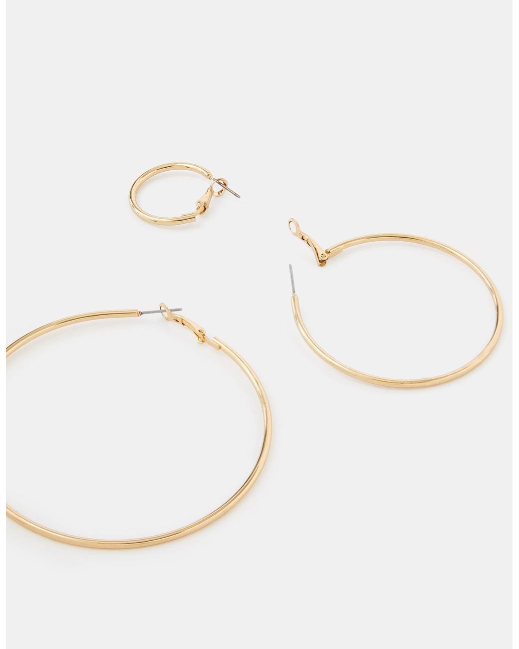 Accessorize Natural 3-Pack Hoop Earrings