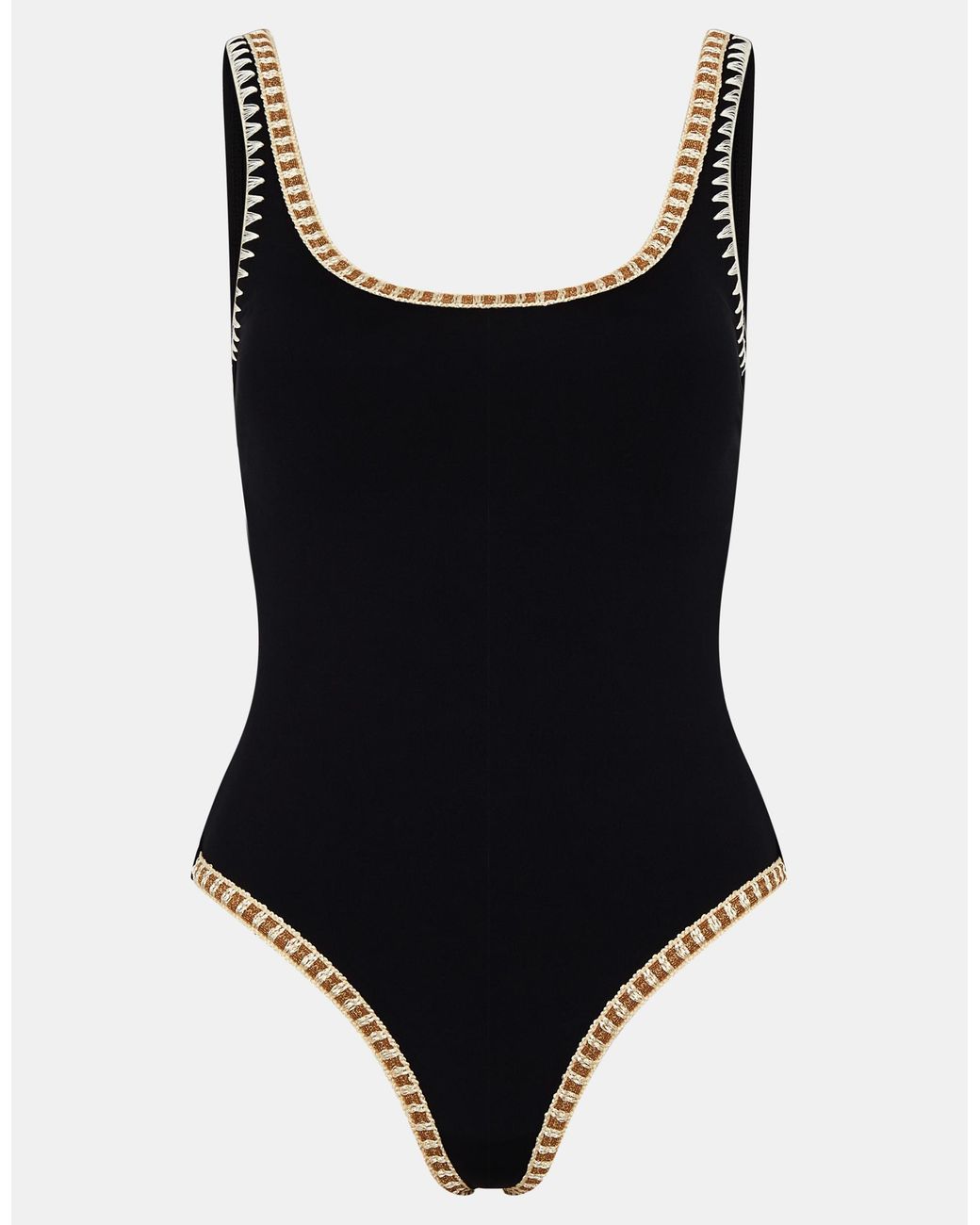 Accessorize Black Glitter Detail Swimsuit