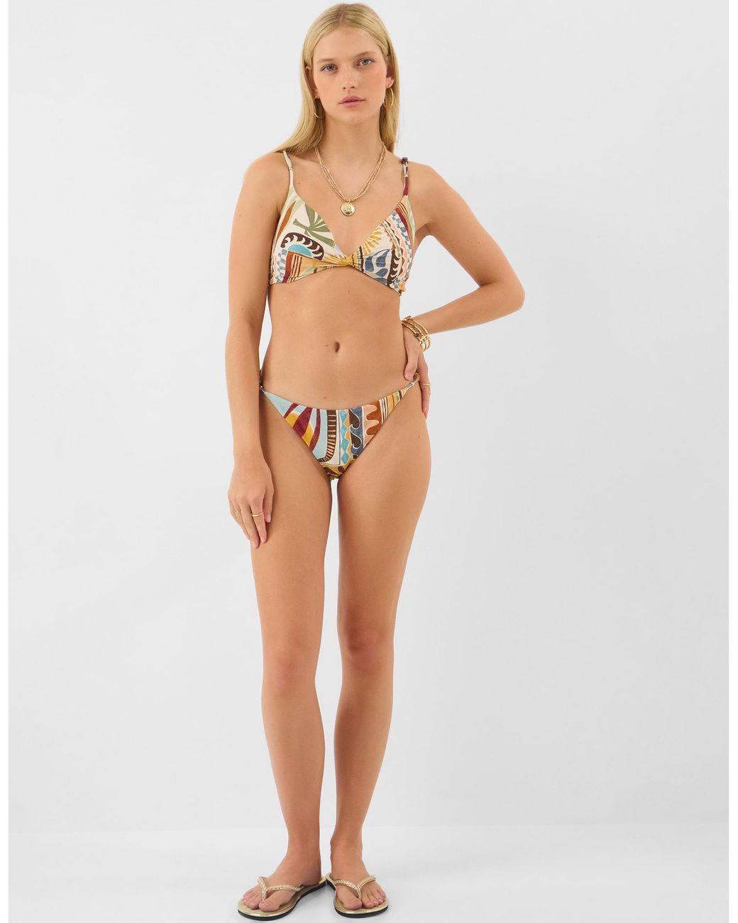 Accessorize Multicolor Abstract Print Bikini Bottoms