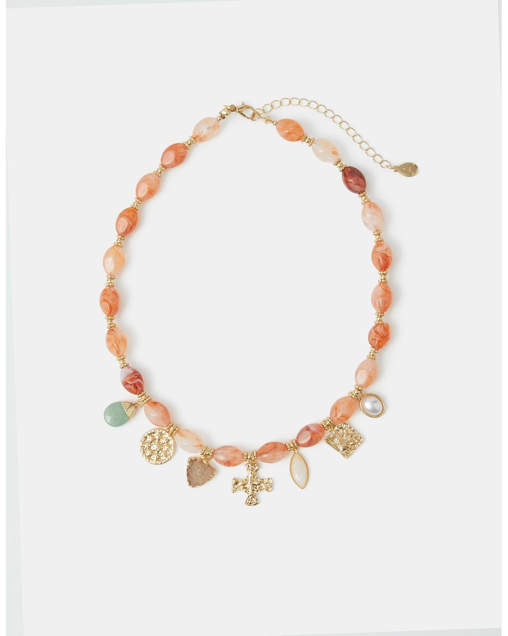 Accessorize Natural Charm Beaded Necklace
