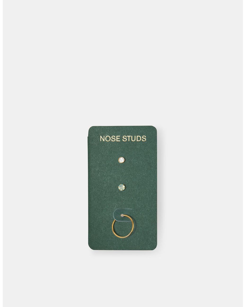 Accessorize Metallic 3-Pack 14Ct-Plated Surgical Steel Nose Ring & Studs