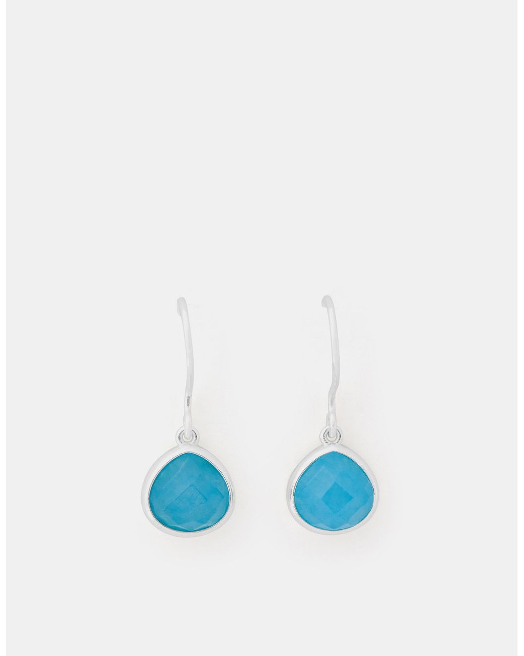 Accessorize Blue Sterling-Plated Quartz Drop Earrings
