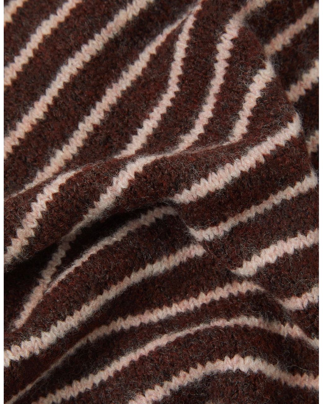 Accessorize Brown Stripe Knitted Triangle Scarf