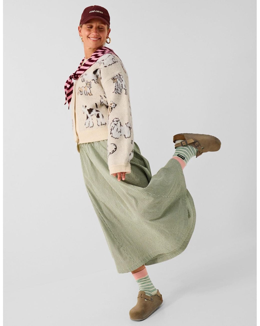 Accessorize Natural X Good Manners Dog Print Cardigan