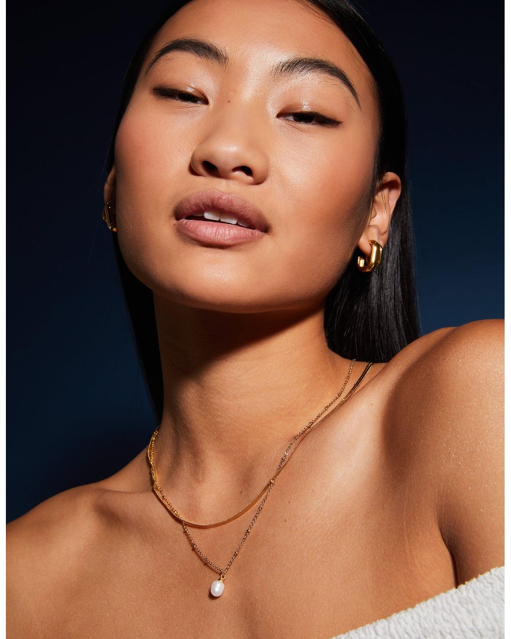 Accessorize Natural 14Ct-Plated Omega Chain Necklace