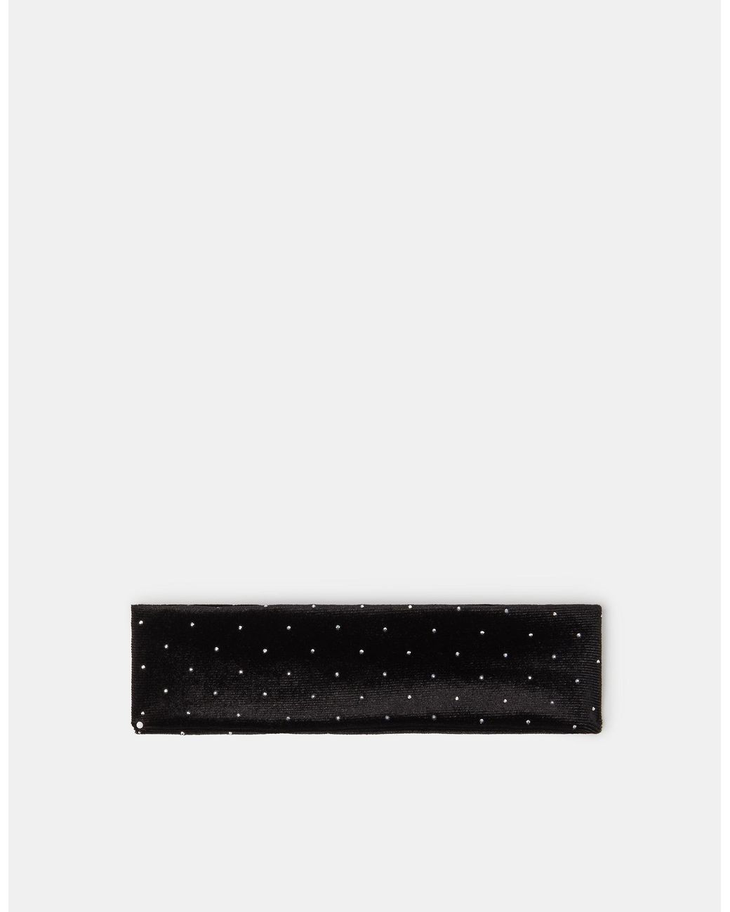 Accessorize White Rhinestone Velvet Bando Headband