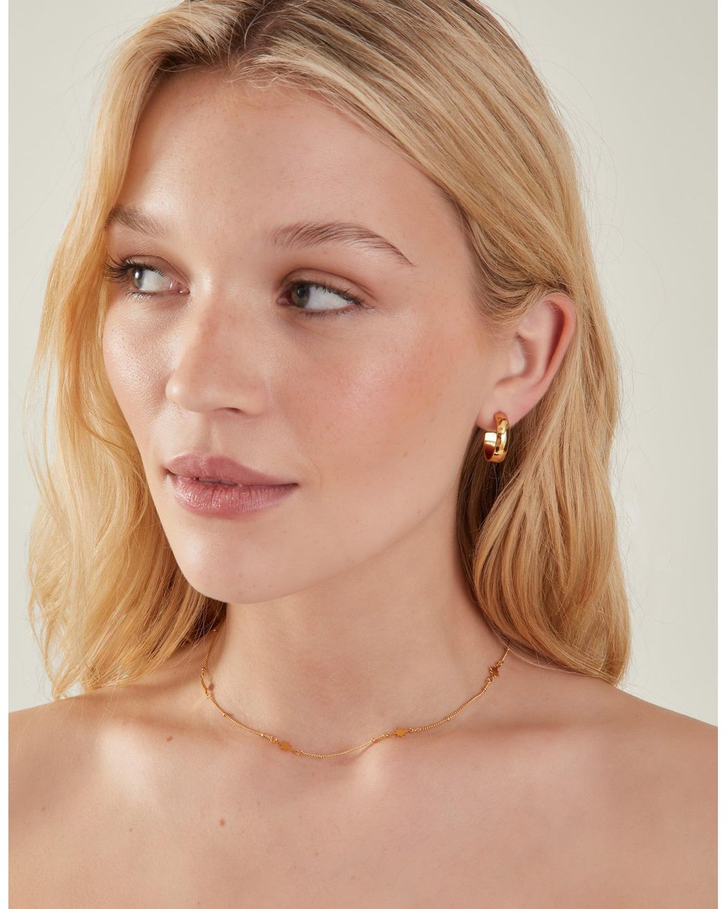 Accessorize Metallic 14Ct-Plated Star Station Necklace