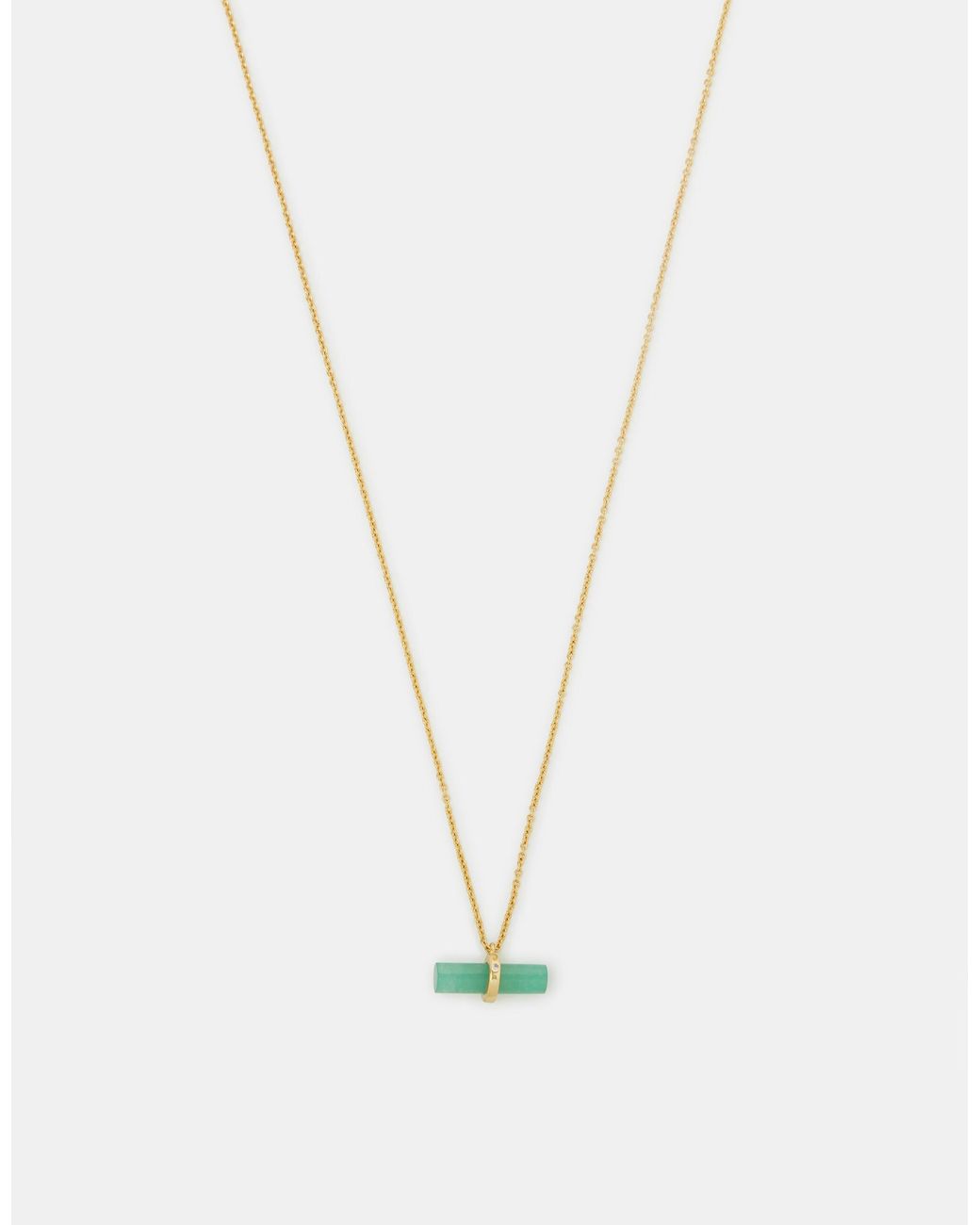 Accessorize White 14Ct-Plated Healing Stone T-Bar Necklace