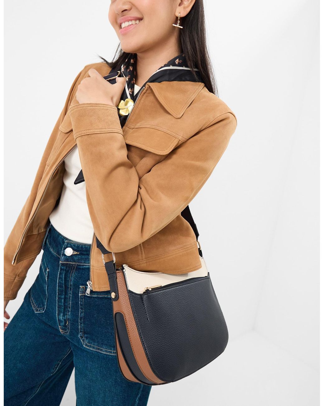 Accessorize Blue Colour Block Crossbody Bag