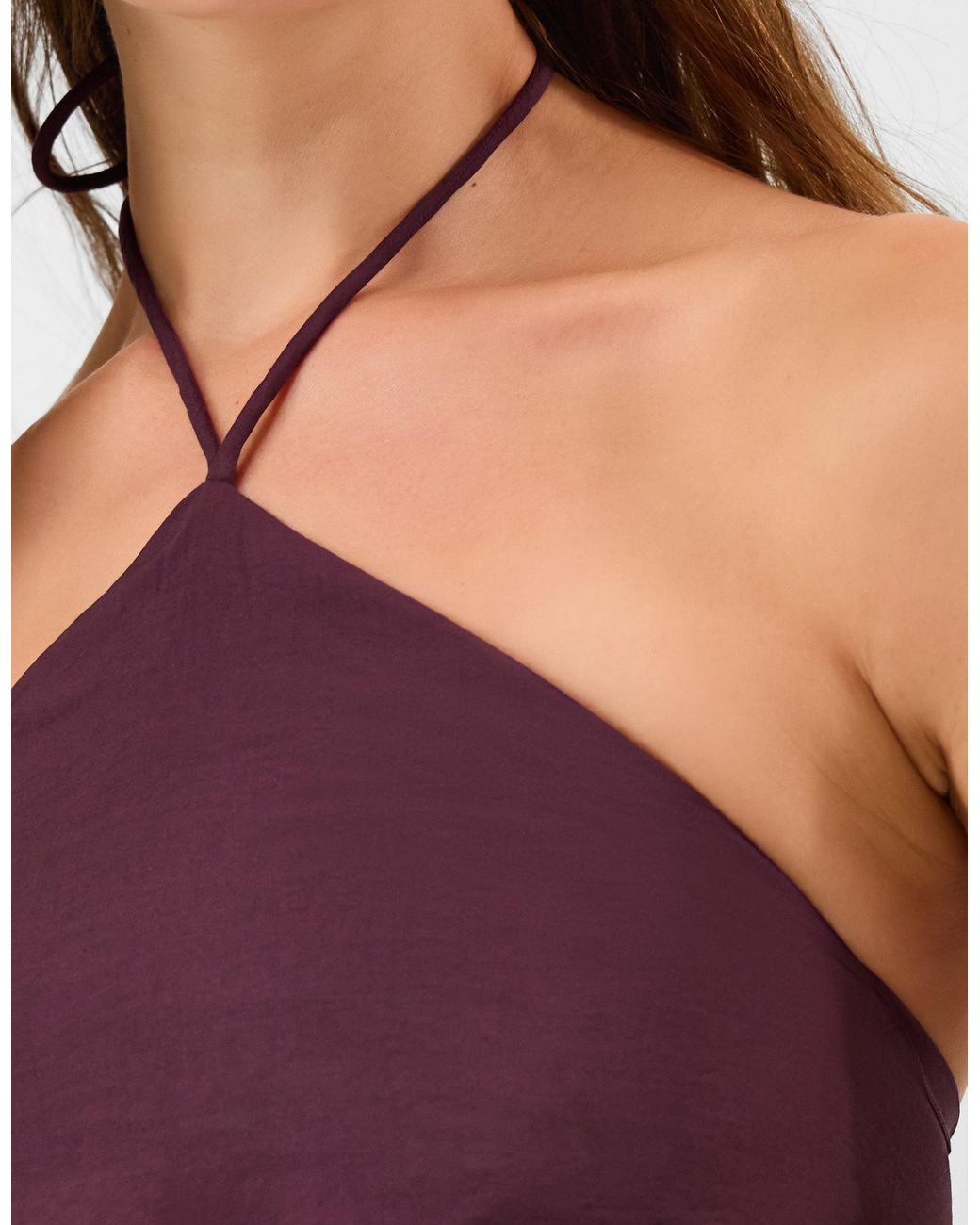 Accessorize Purple Halter Scarf Top