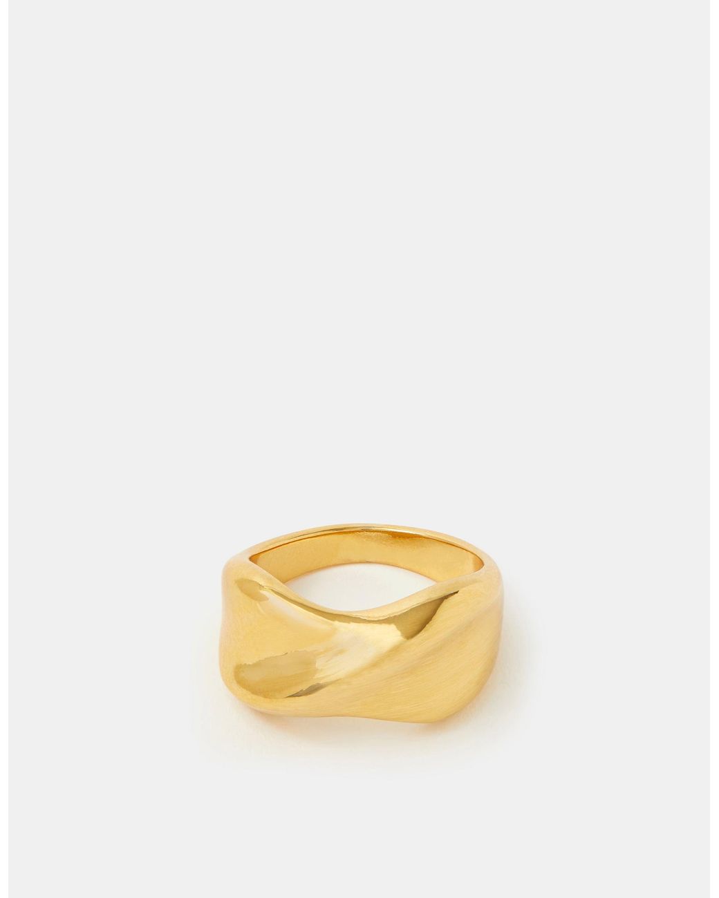 Accessorize Yellow Stainless Steel Chunky Twist Ring