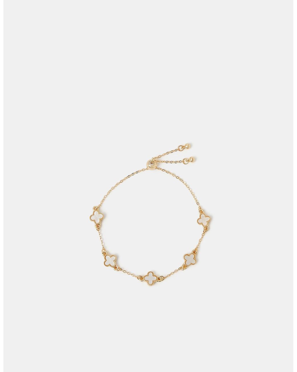 Accessorize Natural Clover Toggle Bracelet