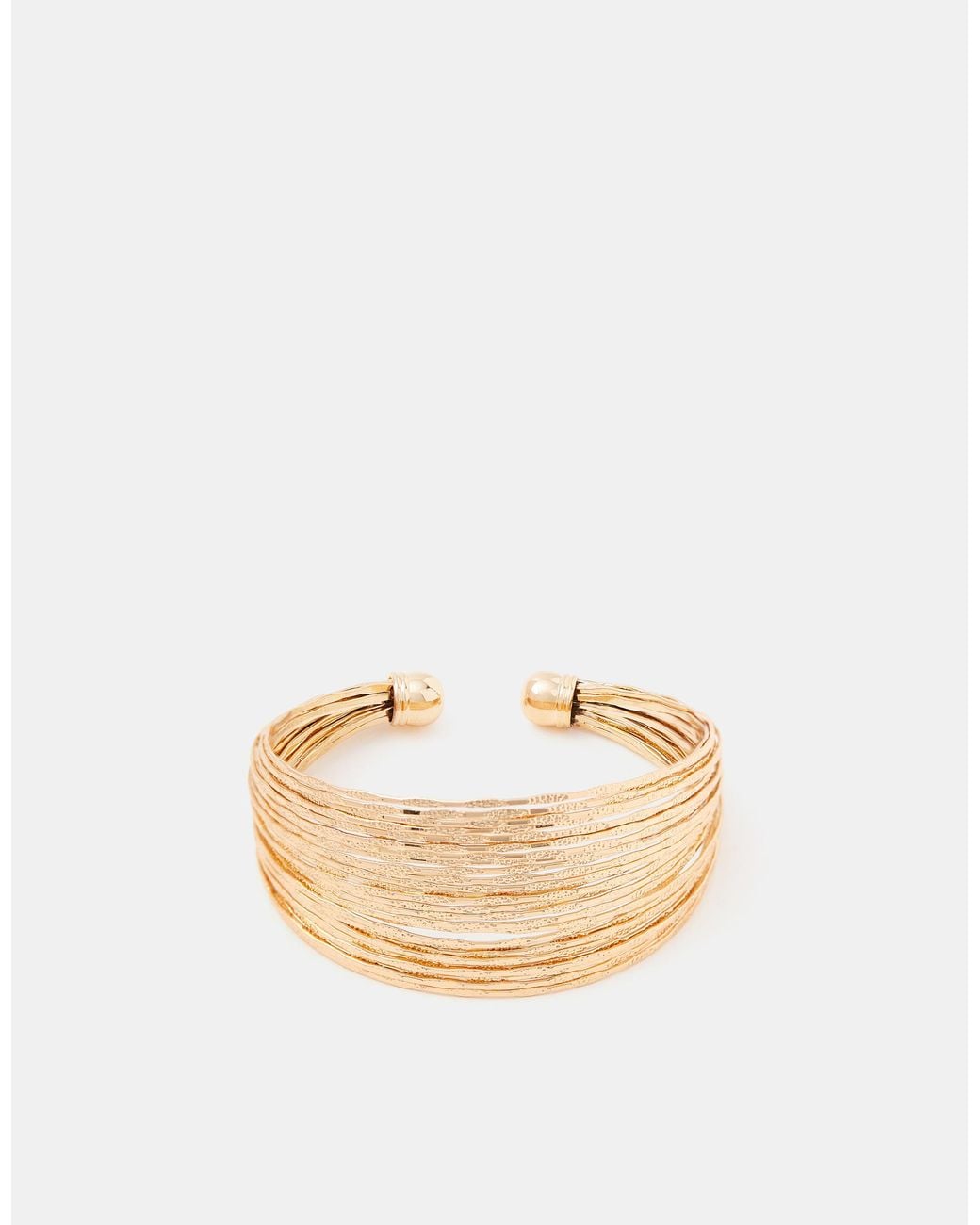Accessorize Metallic Textured Wide Cuff Bracelet