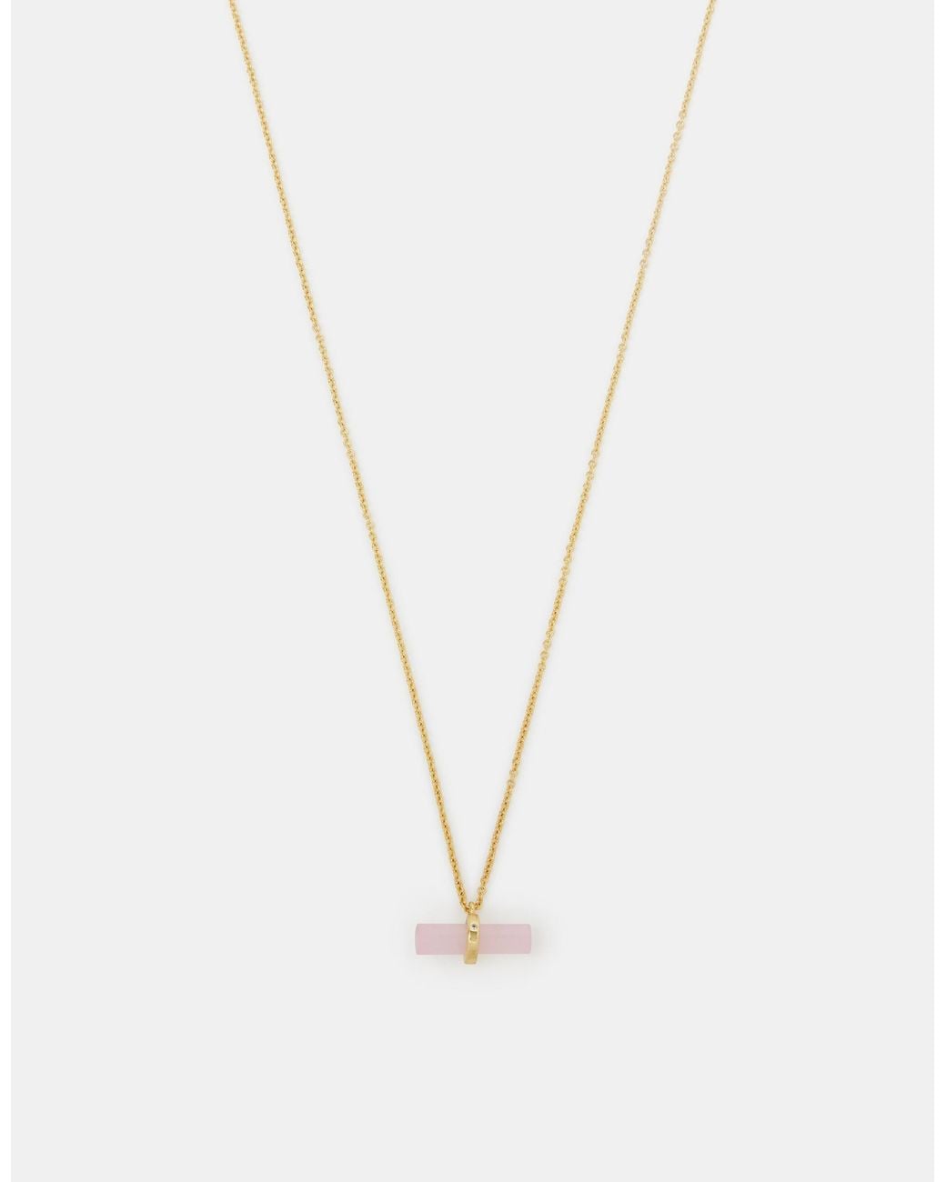 Accessorize White 14Ct-Plated Healing Stone T-Bar Necklace