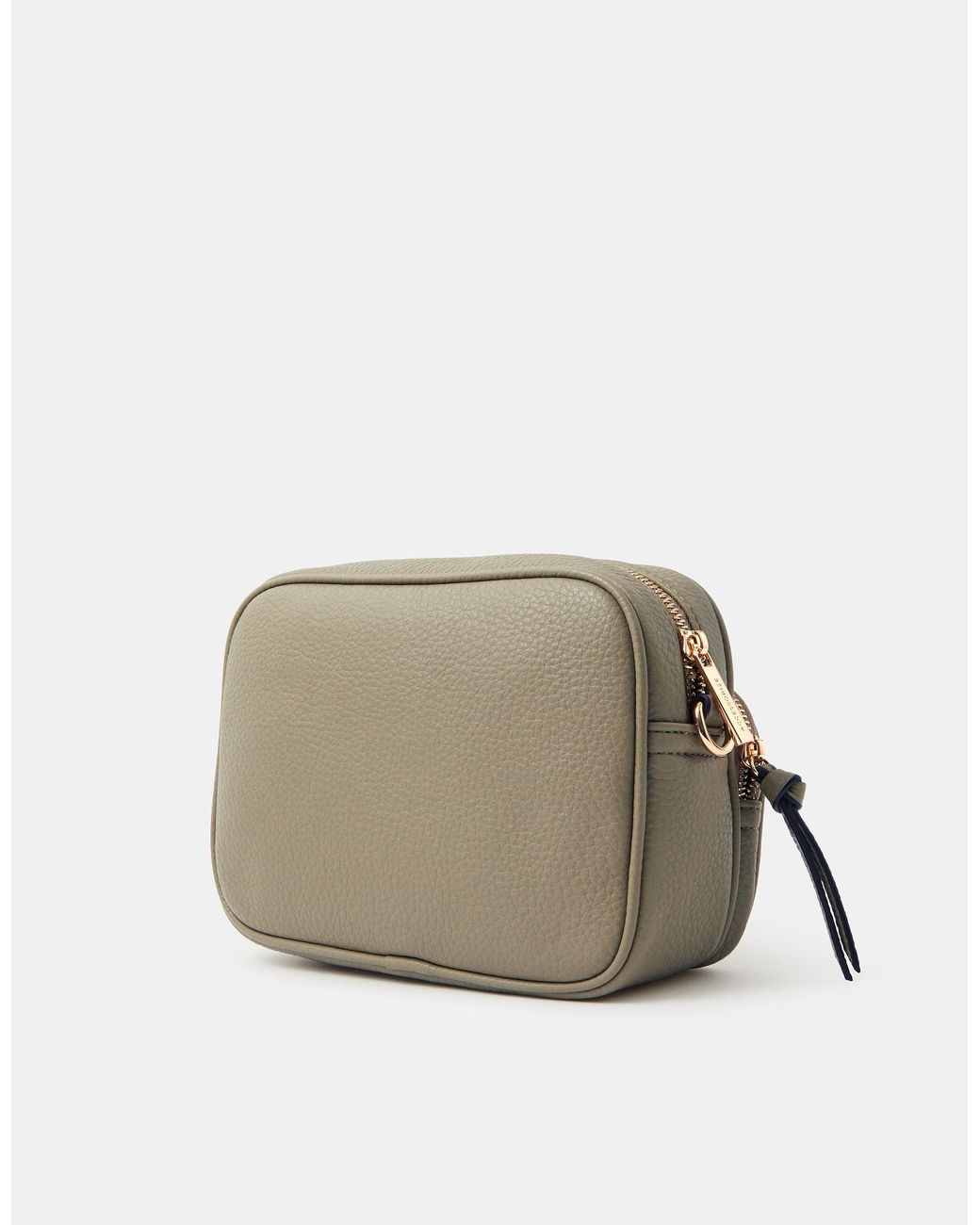 Accessorize Gray Dina Double Zip Crossbody Bag