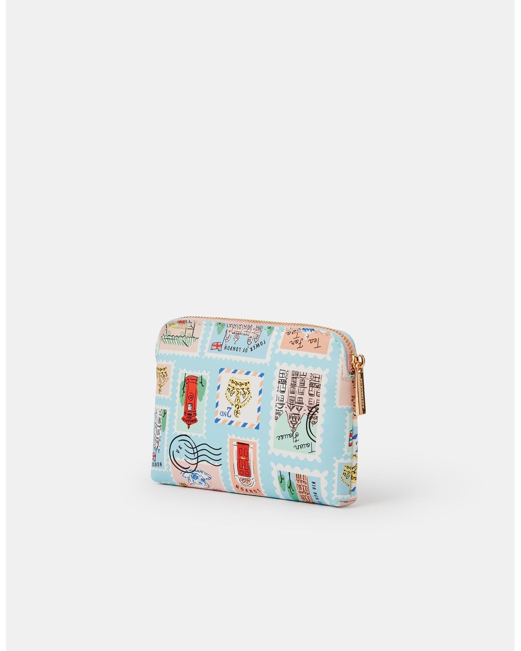 Accessorize Blue London Stamp Print Coin Purse