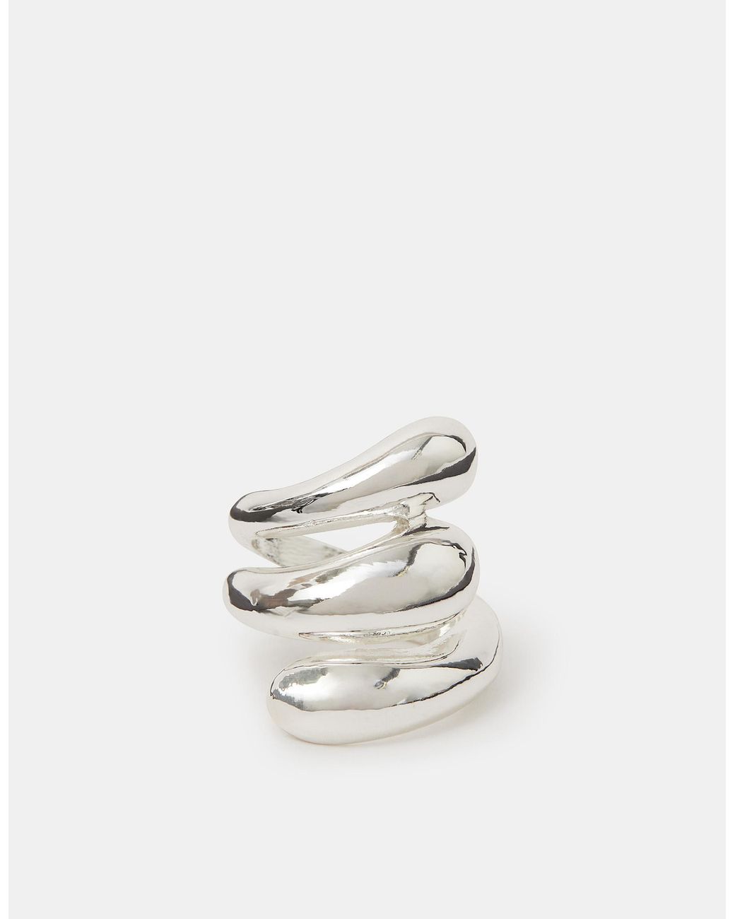 Accessorize Brown Chunky Wave Ring