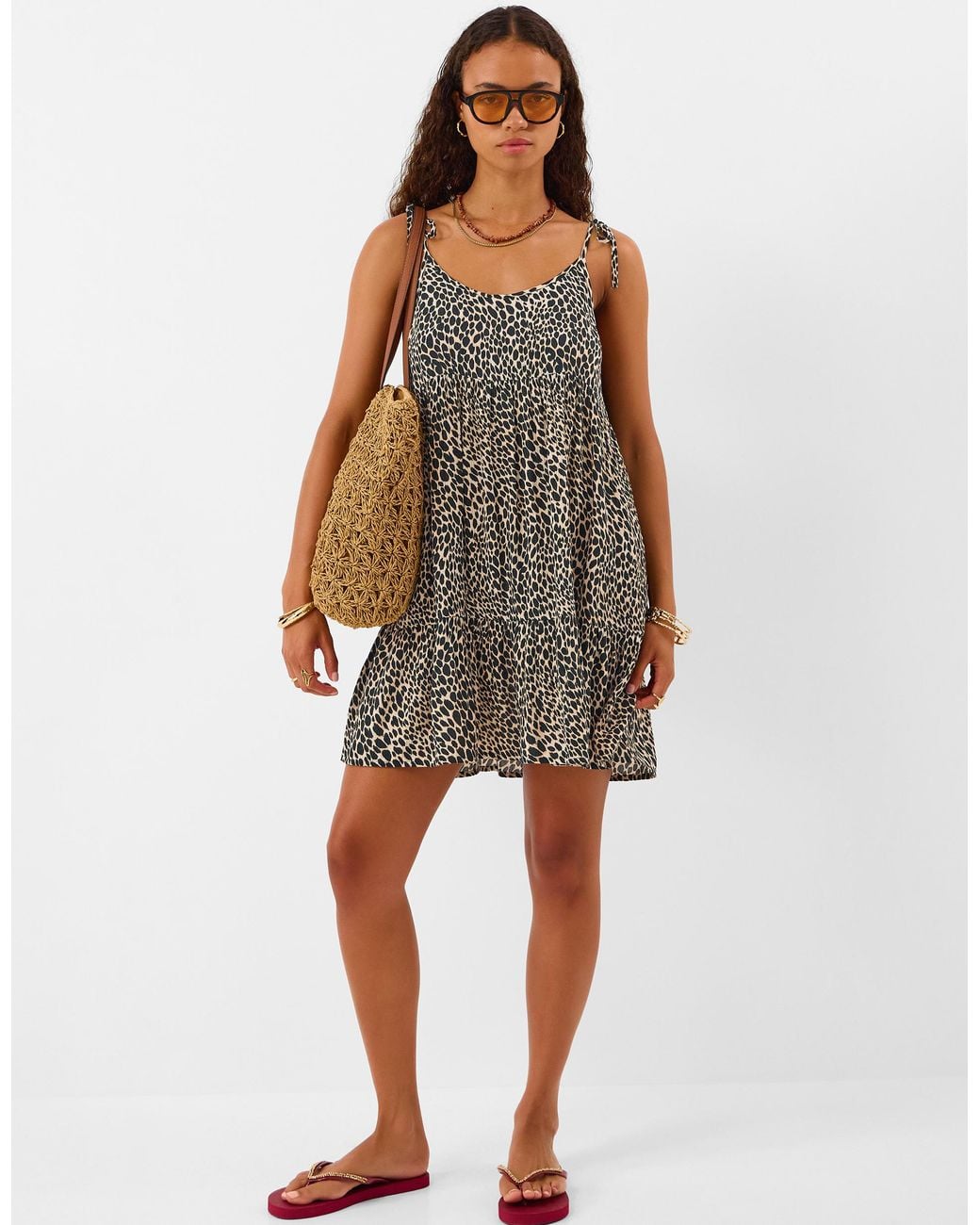 Accessorize Black Leopard Print Mini Dress