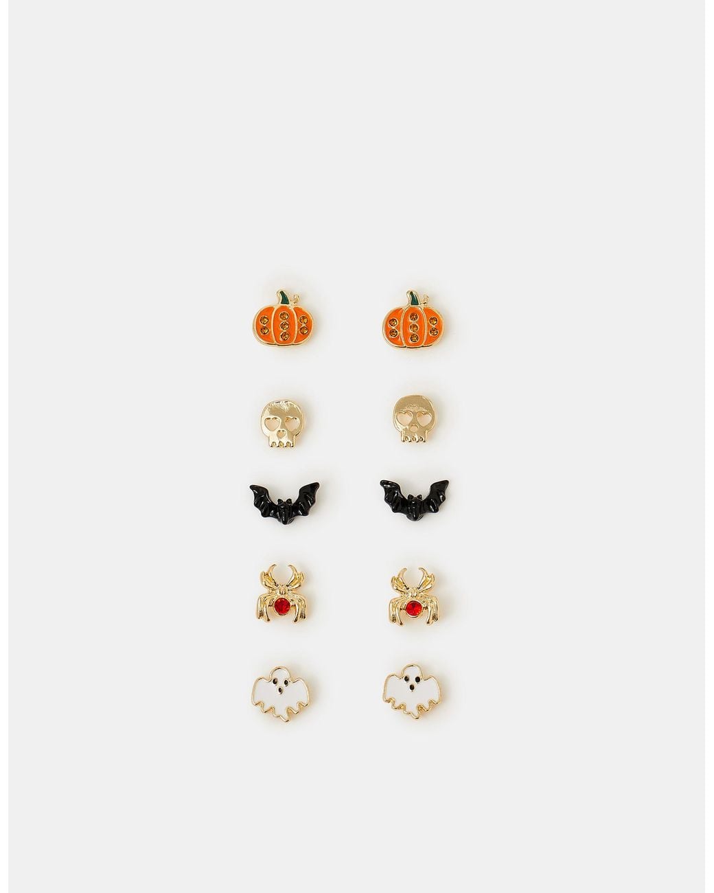 Accessorize White 5-Pack Halloween Stud Earrings