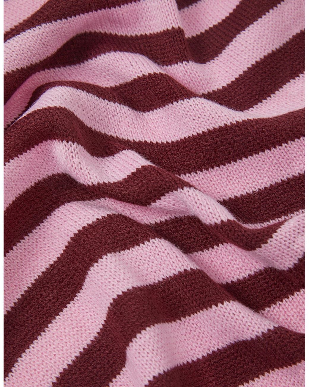 Accessorize Pink X Good Manners Stripe Knitted Triangle Scarf