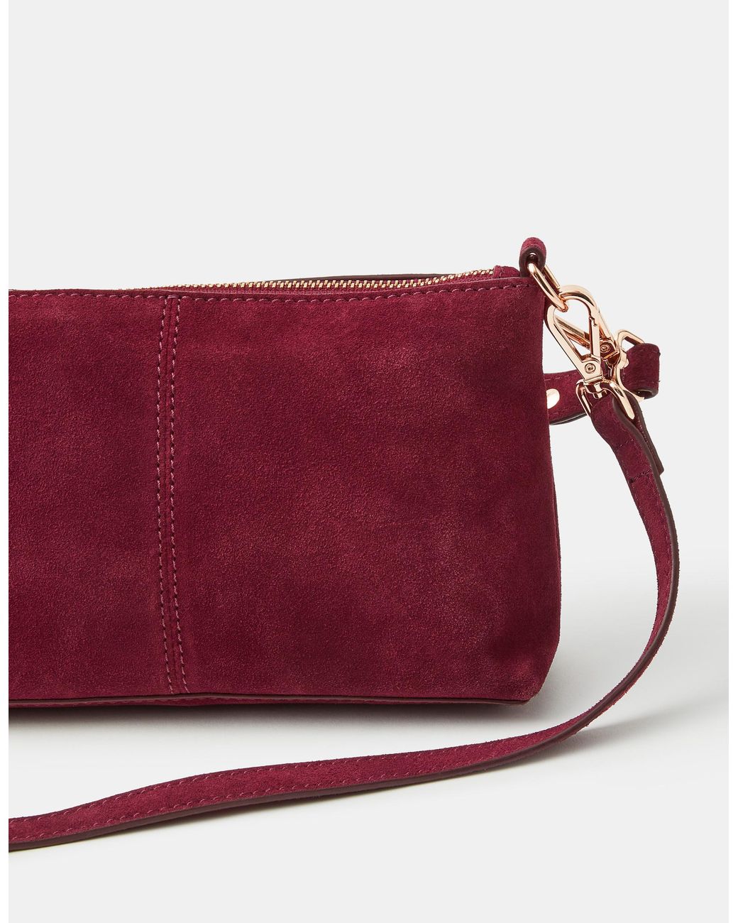 Accessorize Purple Leather Crossbody Handbag