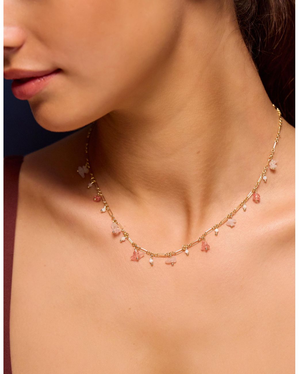 Accessorize White 14Ct-Plated Semi Precious Charm Necklace