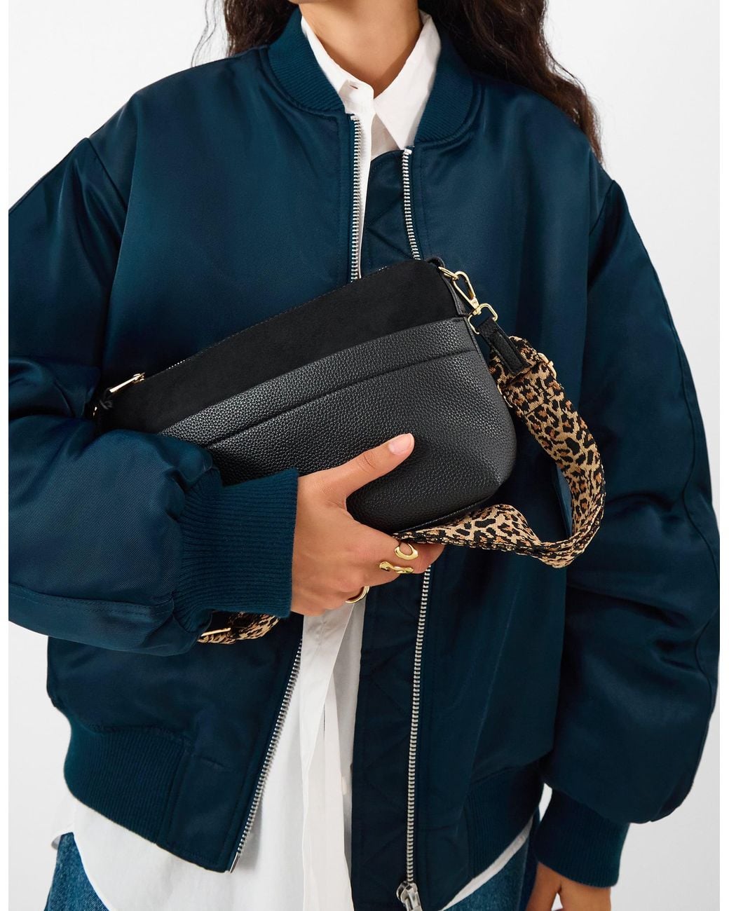 Accessorize White Cristina Leopard Print Strap Crossbody Bag