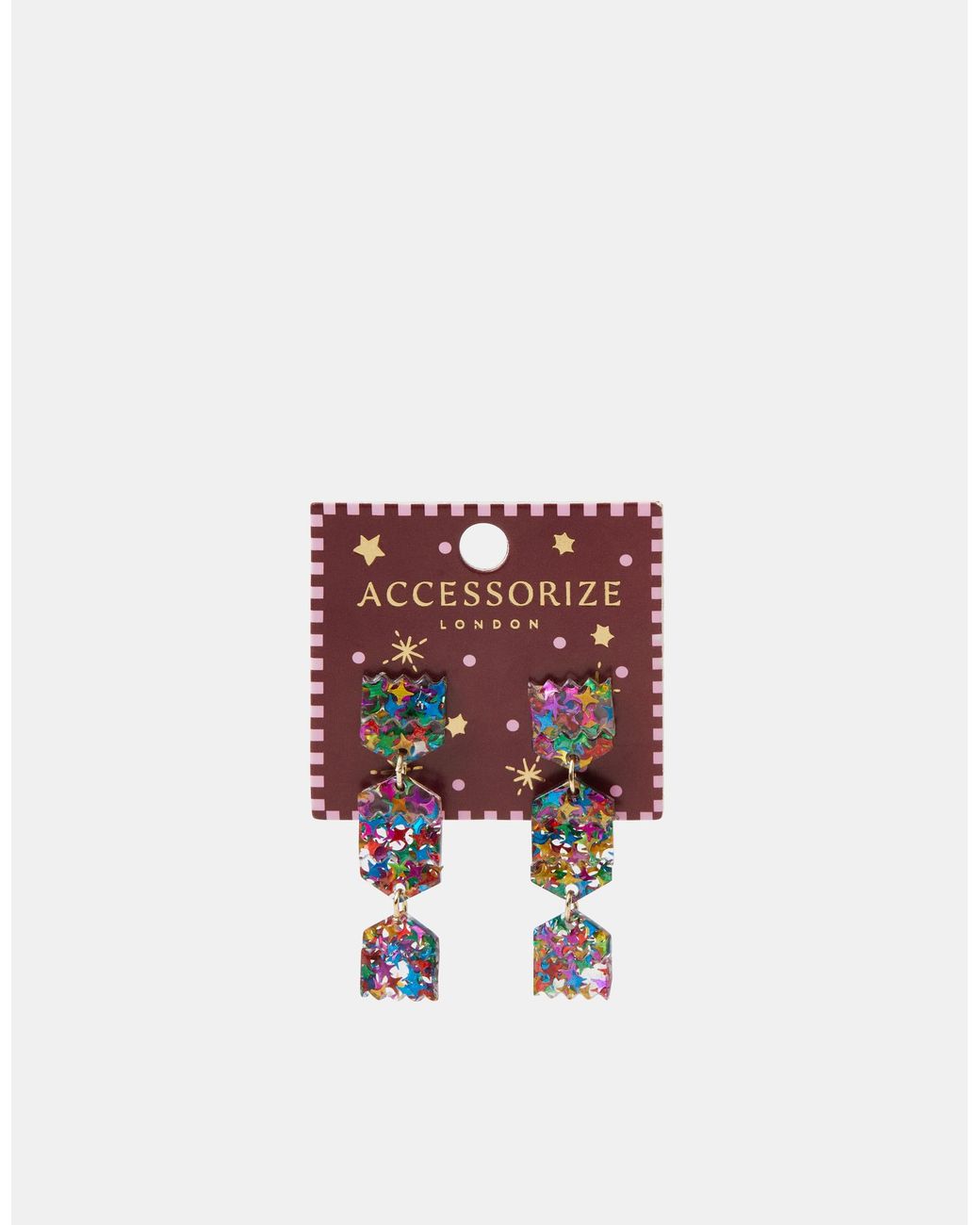 Accessorize White Christmas Cracker Drop Earrings