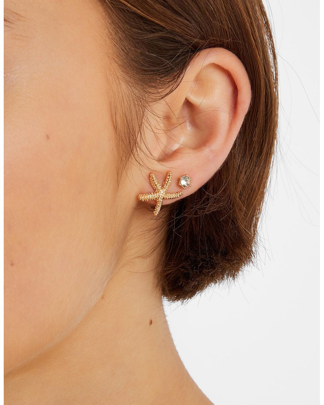 Accessorize White 5-Pack Beach Seashell And Hoop Earrings