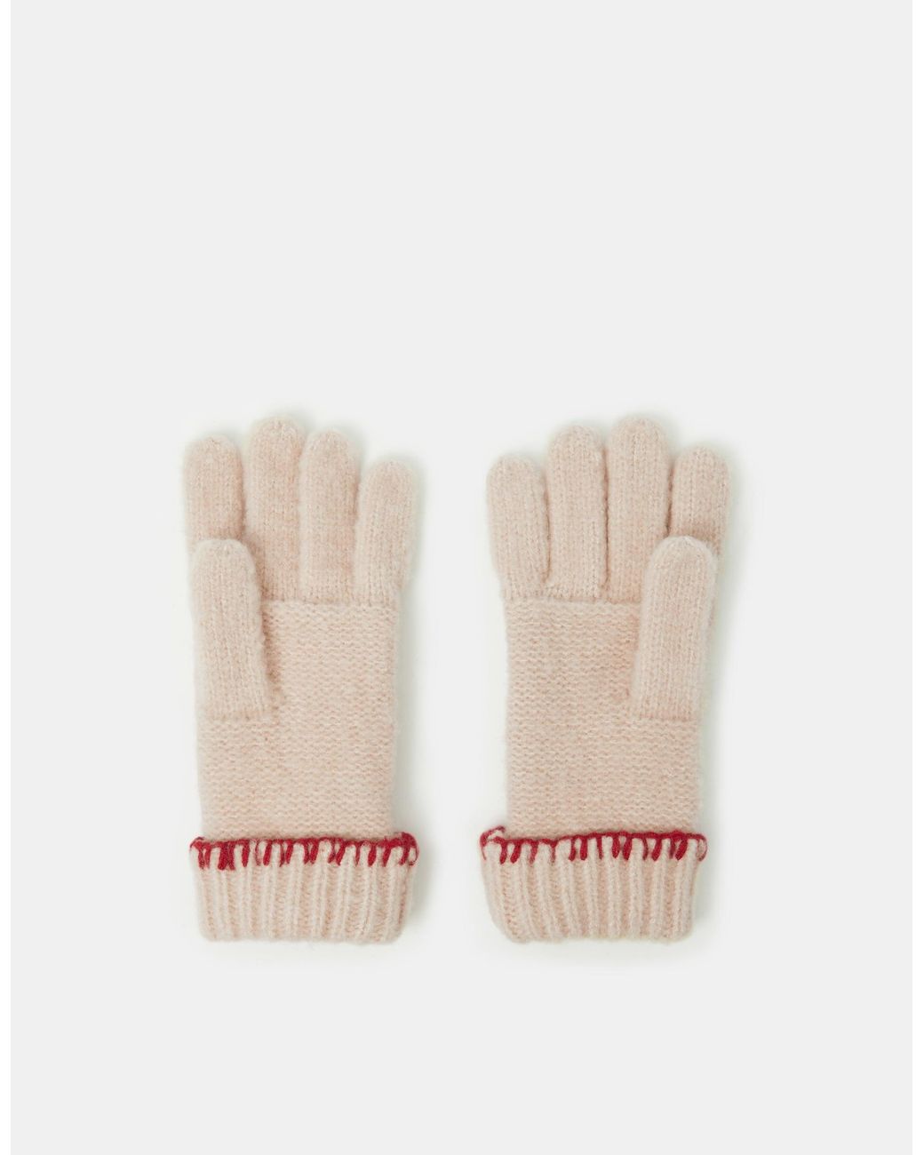 Accessorize Natural Flower Cable Knit Gloves