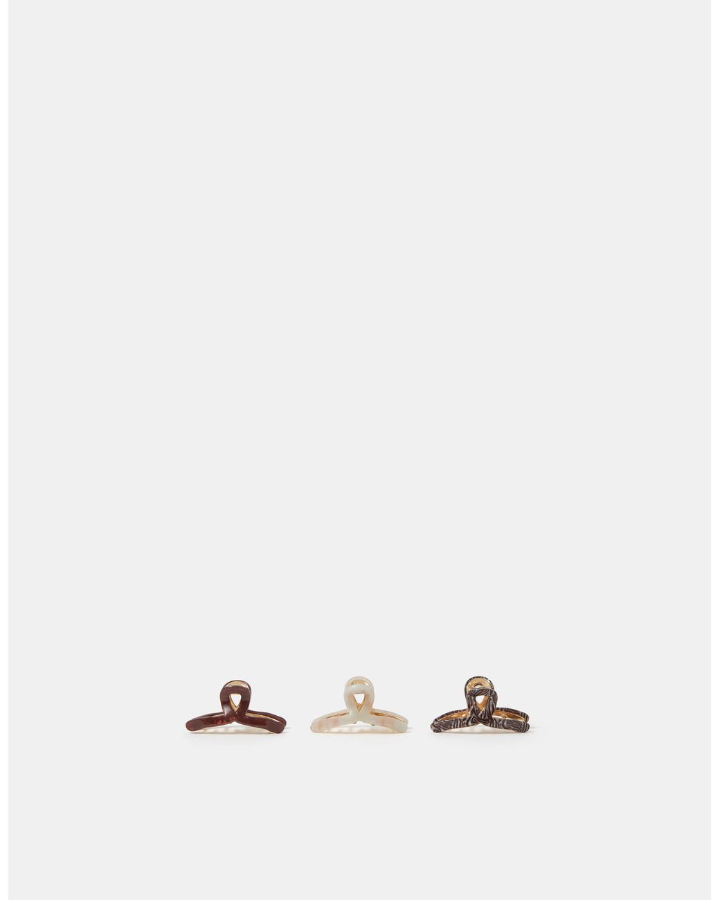 Accessorize Multicolor 3-Pack Mini Twist Claw Clips