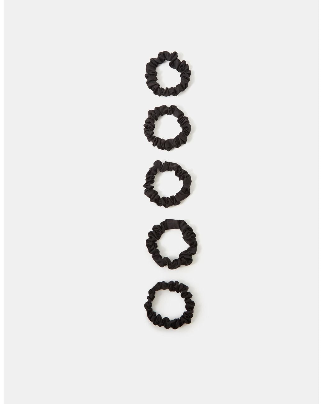 Accessorize White 5-Pack Skinny Satin Hair Scrunchies