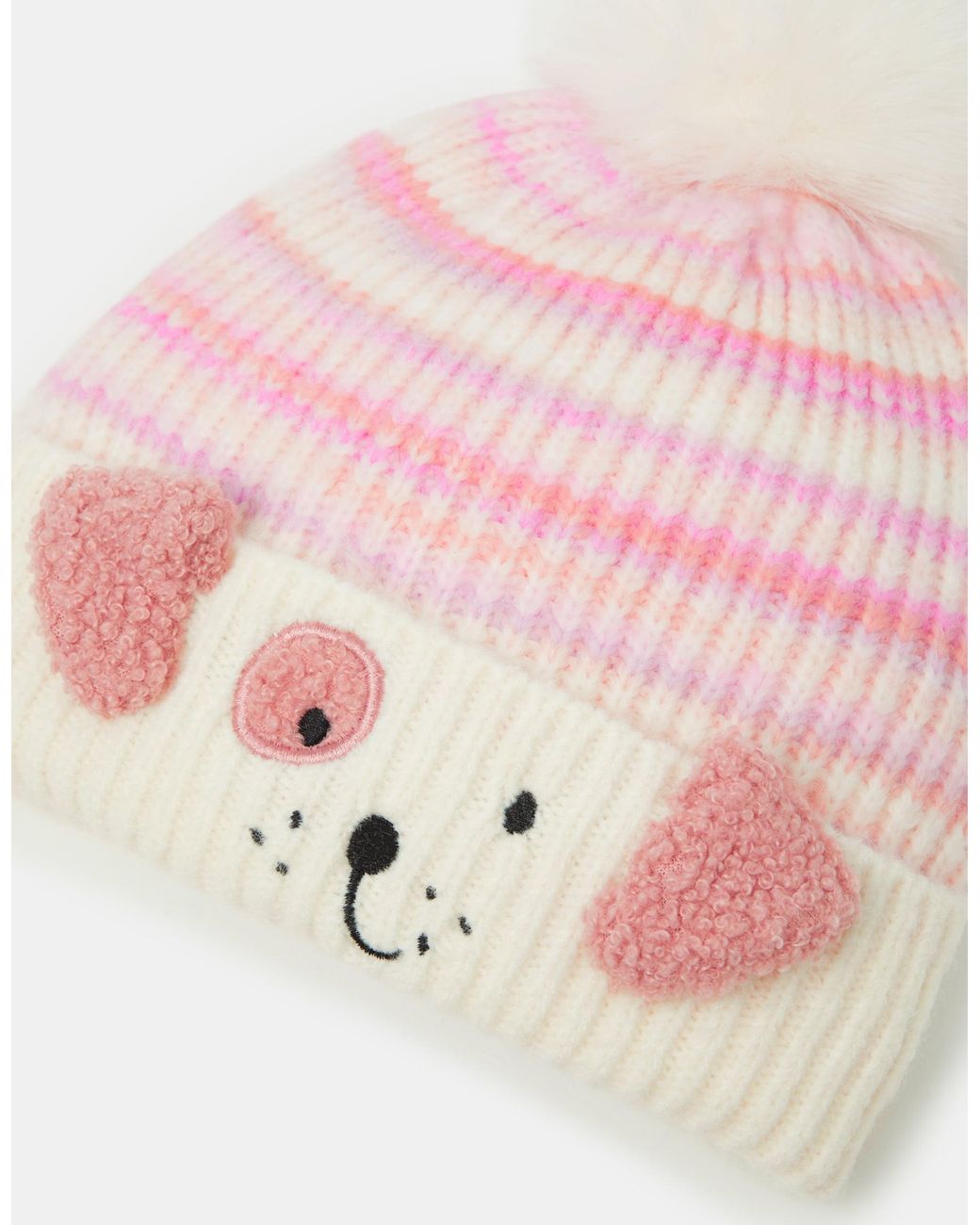 Accessorize Pink Dog Ombré Bobble Hat