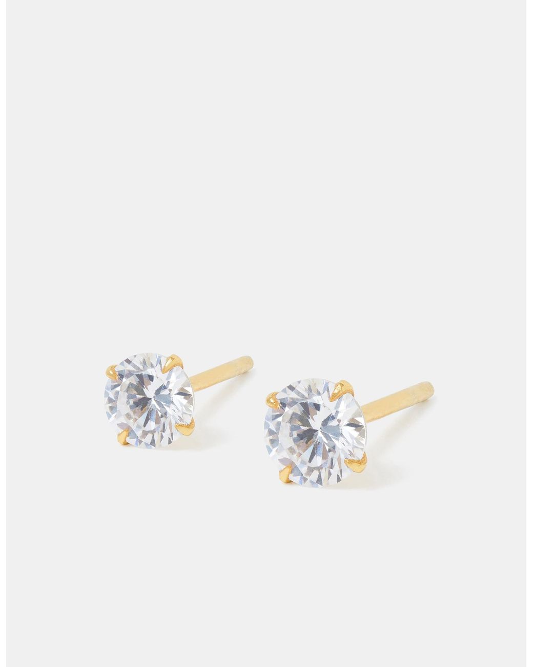 Accessorize Orange Lab Grown Diamond 1Ct Stud Earrings 9Ct