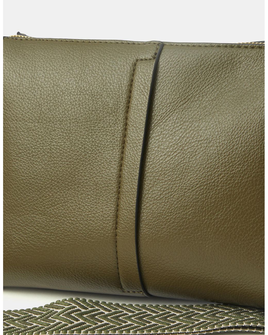 Accessorize Green Webbing Strap Crossbody Bag