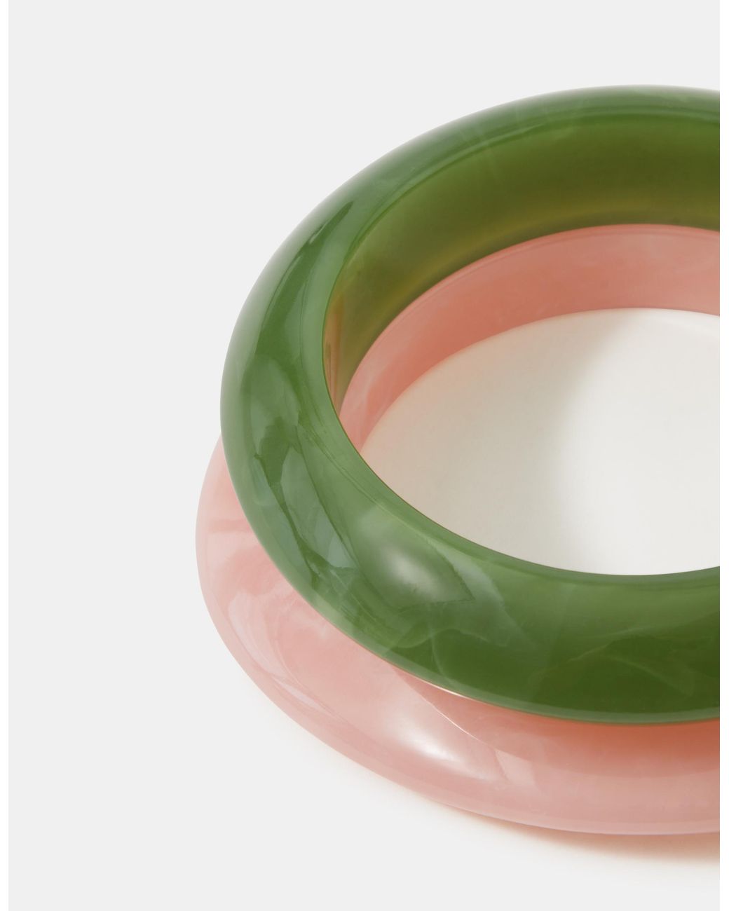 Accessorize Green 2-Pack Resin Bangles