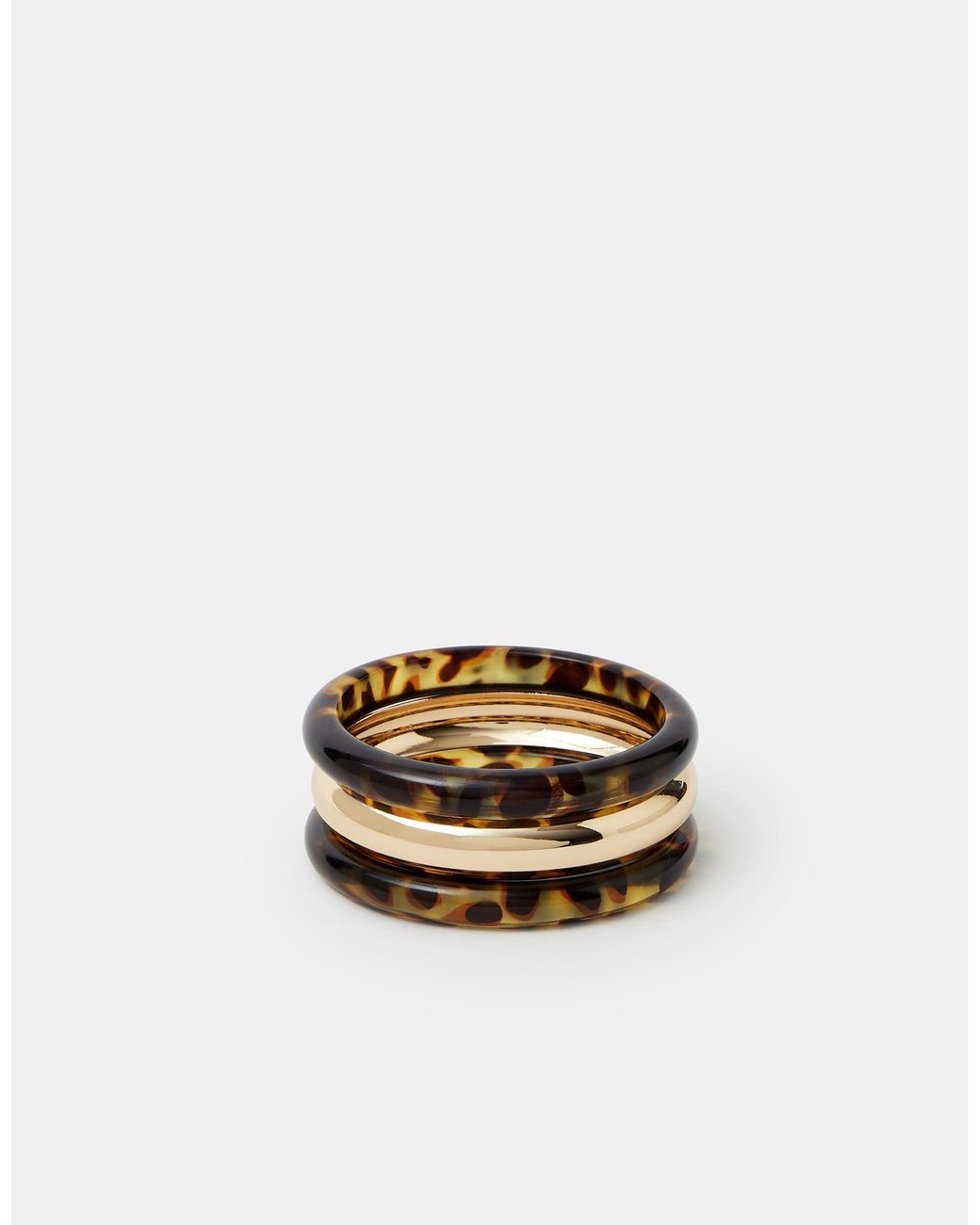 Accessorize Metallic 3-Pack Tort Bangles