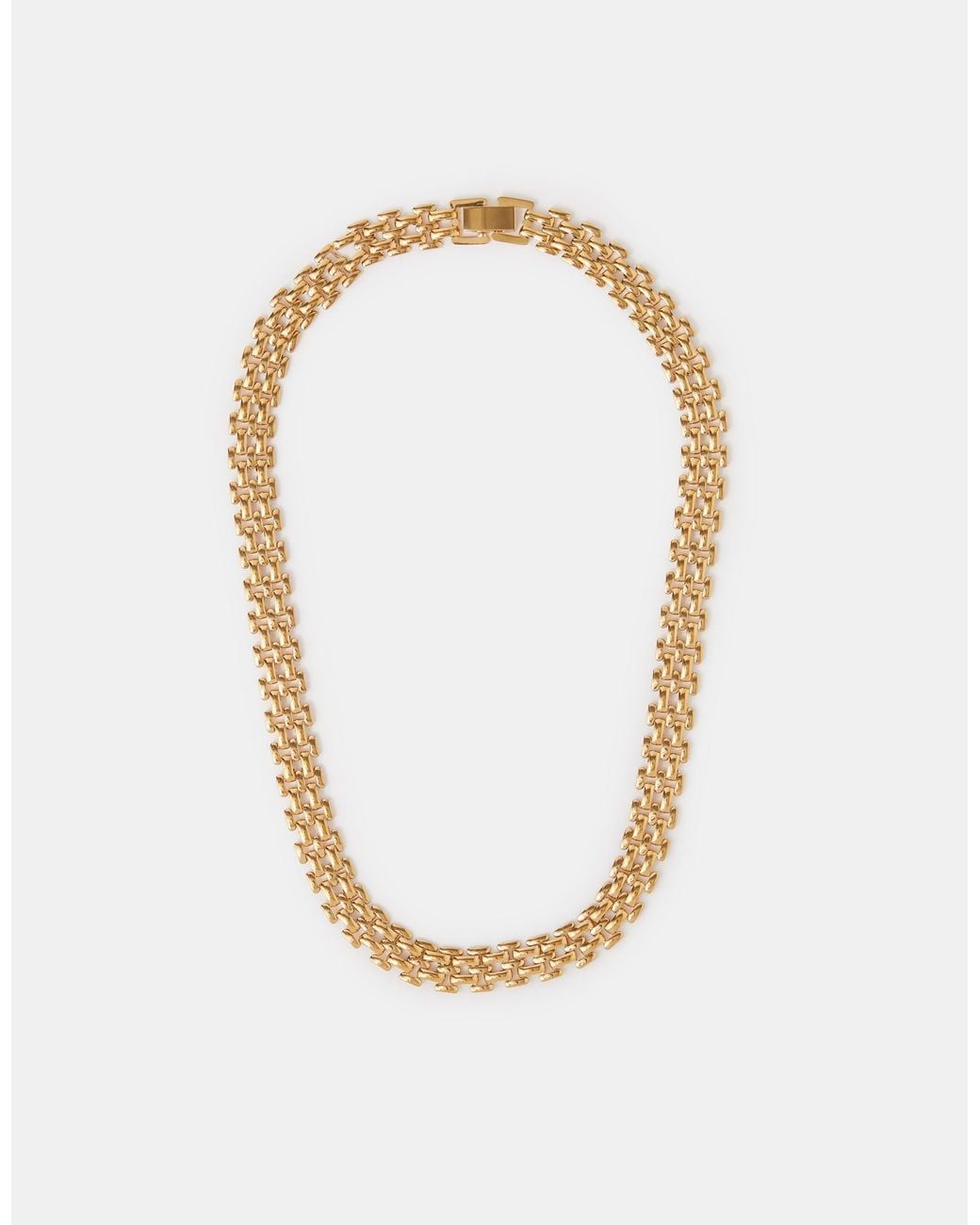 Accessorize Metallic 14Ct-Plated Watch Link Necklace